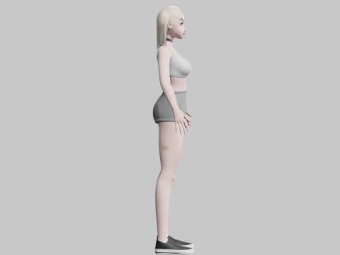 Cartoon Pretty Woman V13851 3D Модель
