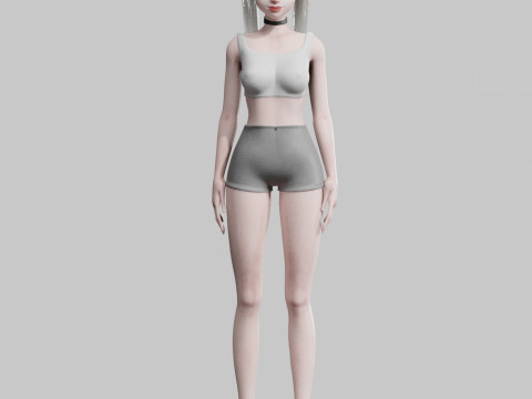 Cartoon Pretty Woman V13851 3D Модель