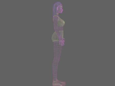 Cartoon Pretty Woman V13851 3D Model