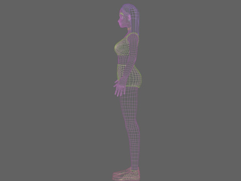 Cartoon Pretty Woman V13851 3D Модель