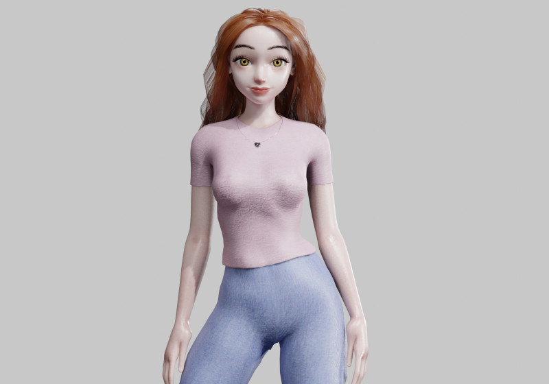 Classic cute Woman V26529 3D 모델 .c4d .max .obj .3ds .fbx .stl .blend
