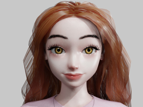Classic cute Woman V26529 3D 모델