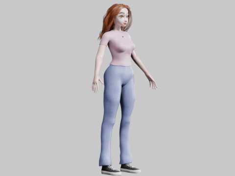 Classic cute Woman V26529 3D 모델