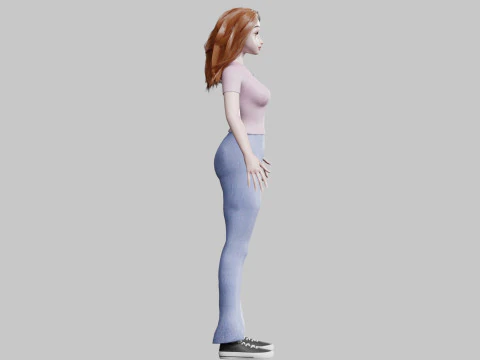 Classic cute Woman V26529 3D Model