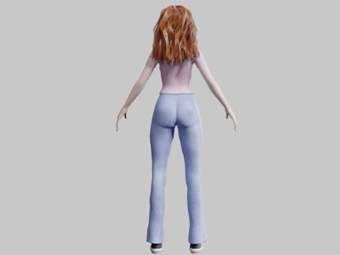 Classic cute Woman V26529 3D Model