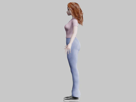 Classic cute Woman V26529 3D Model