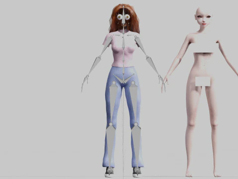 Classic cute Woman V26529 3D Model