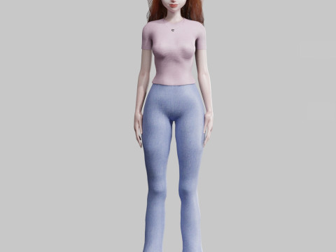 Classic cute Woman V26529 3D 모델