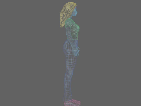 Classic cute Woman V26529 3D Model