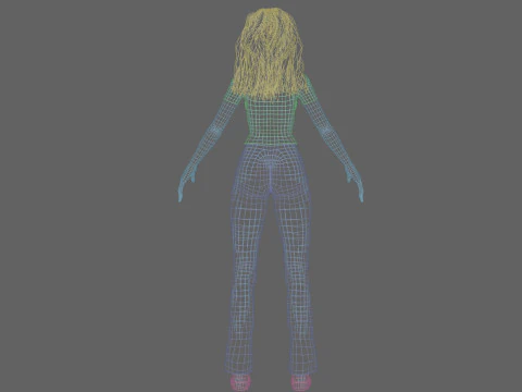 Classic cute Woman V26529 3D Model