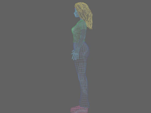 Classic cute Woman V26529 3D Model