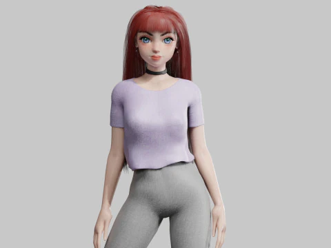 क्लासिक सुंदर महिला V28824 3D मॉडल