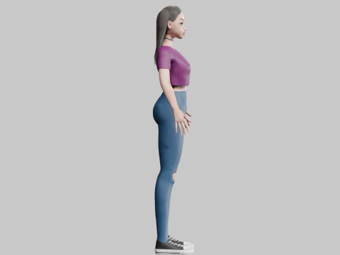 Cool Basic Woman V17464 3D Model