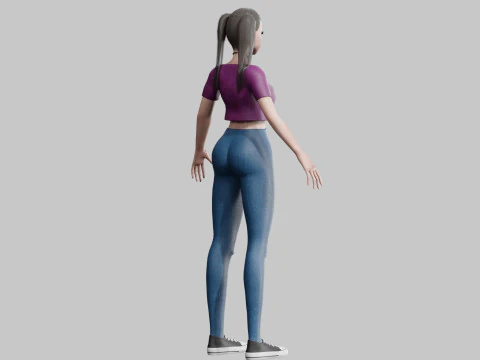 Cool Basic Woman V17464 3D Model
