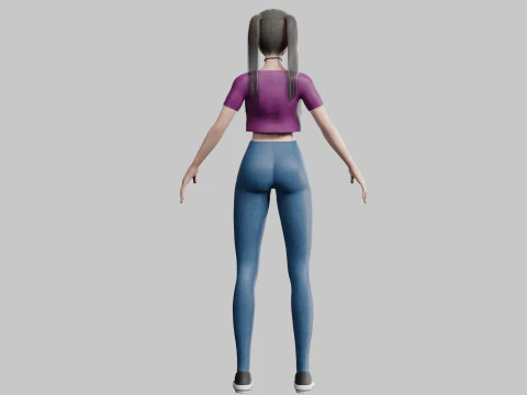 Cool Basic Woman V17464 3D Model