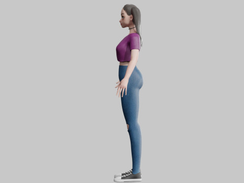 Cool Basic Woman V17464 3D Model