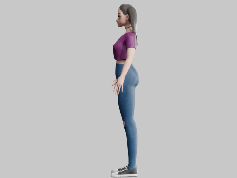Cool Basic Woman V17464 3D Model