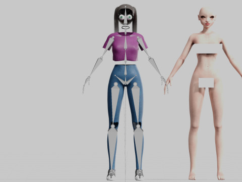Cool Basic Woman V17464 3D Model
