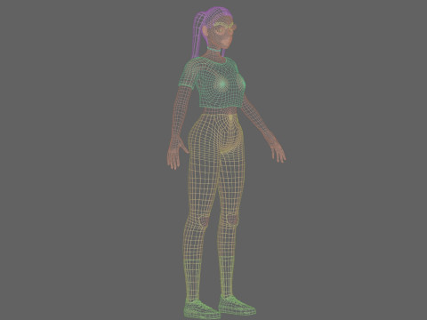 Cool Basic Woman V17464 3D Model