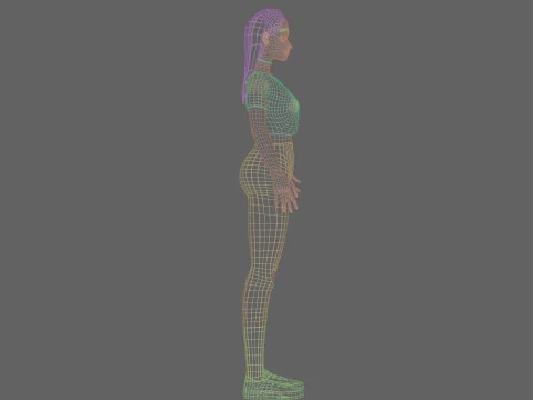 Cool Basic Woman V17464 3D Model