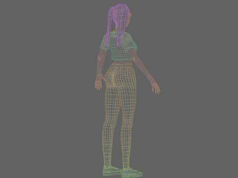 Cool Basic Woman V17464 3D Model