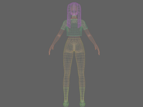 Cool Basic Woman V17464 3D Model