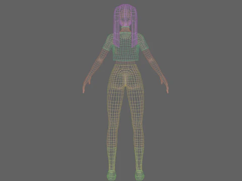 Cool Basic Woman V17464 3D Model