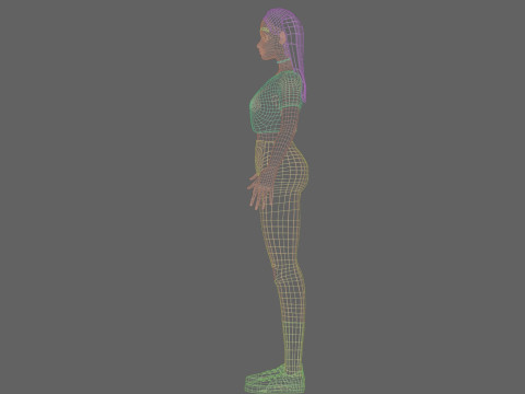 Cool Basic Woman V17464 3D Model