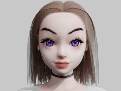Cool cute Woman V22065 3D-Modell