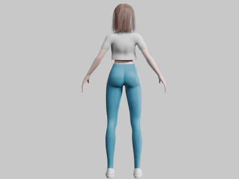 Cool cute Woman V22065 3D-Modell
