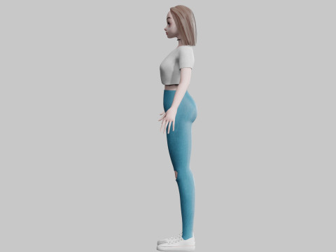 Cool cute Woman V22065 3D-Modell