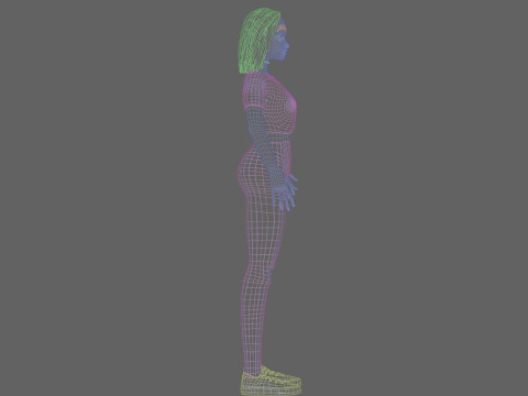Cool cute Woman V22065 3D-Modell