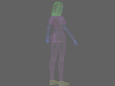 Cool cute Woman V22065 3D-Modell