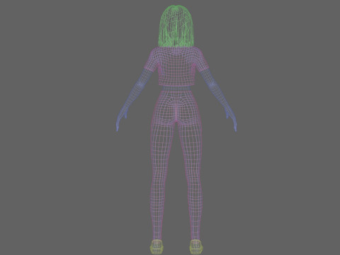 Cool cute Woman V22065 3D-Modell