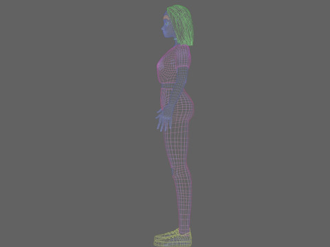Cool cute Woman V22065 3D-Modell