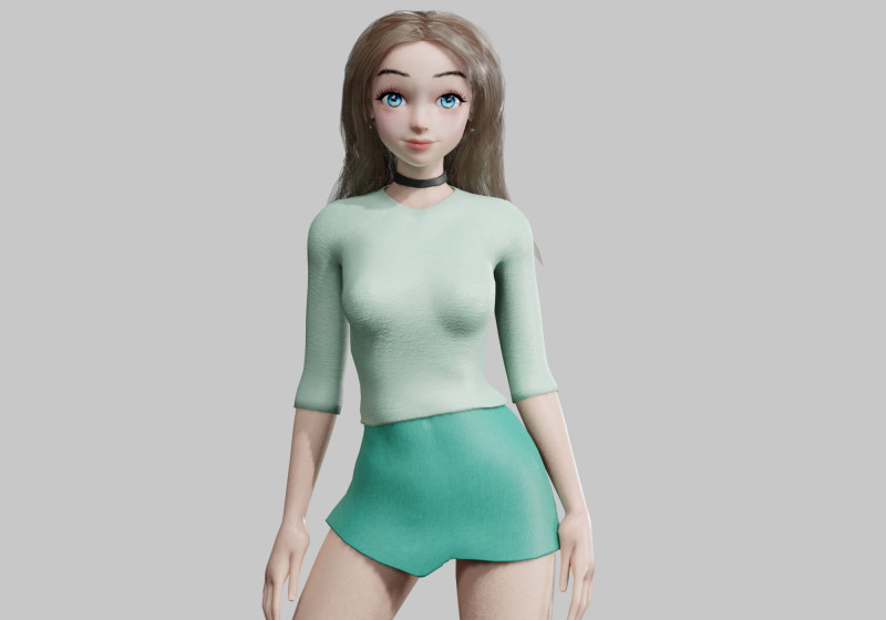 Cool Pretty Woman V27672 3D 모델 .c4d .max .obj .3ds .fbx .stl .blend