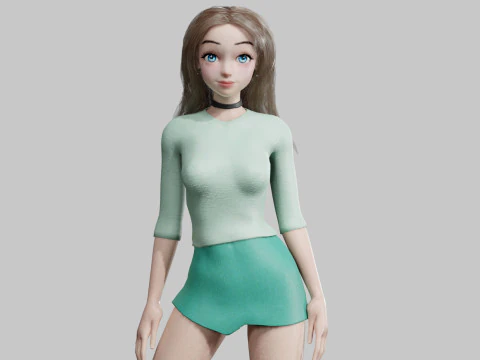 Jolie femme cool V27672 Modèle 3D