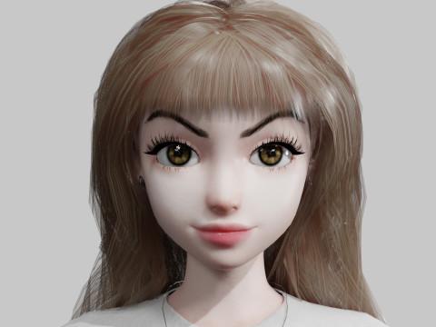 Cute Basic Woman V28911 Modello 3D