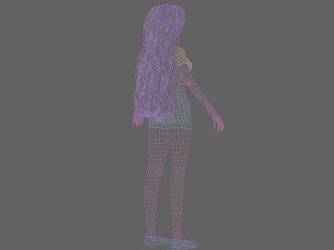 Cute Basic Woman V28911 Modello 3D