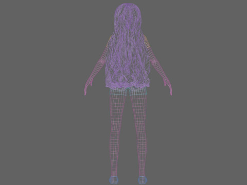 Cute Basic Woman V28911 Modello 3D