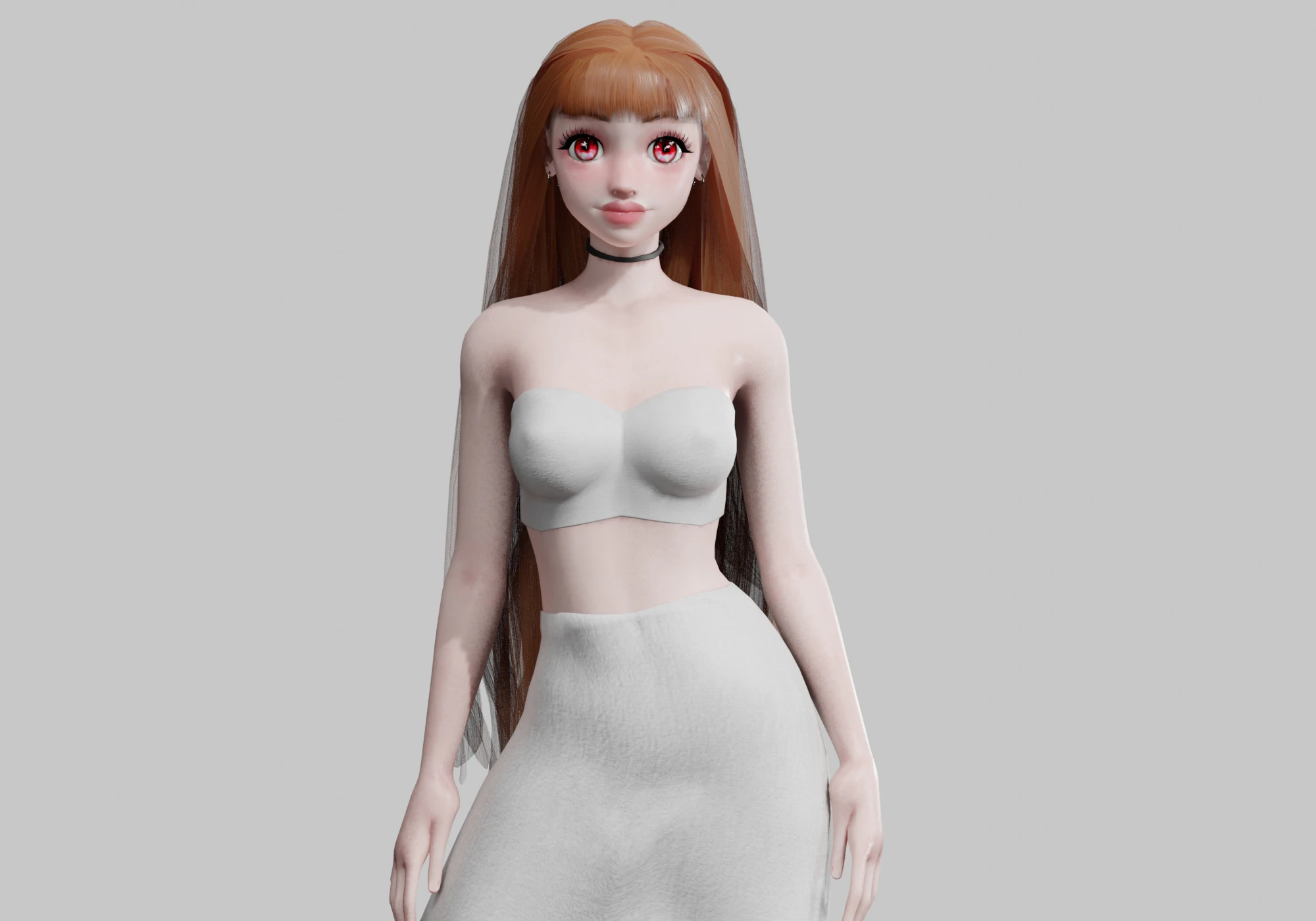 Cute Beautiful woman V26415 3D Model .c4d .max .obj .3ds .fbx .stl .blend