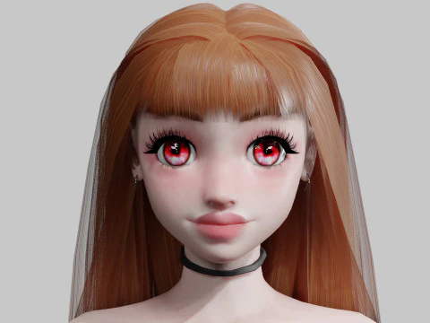 Cute Beautiful woman V26415 3D Model