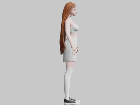 Cute Beautiful woman V26415 3D Model
