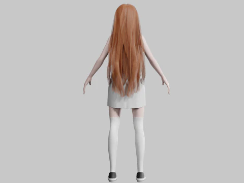 Cute Beautiful woman V26415 3D Model