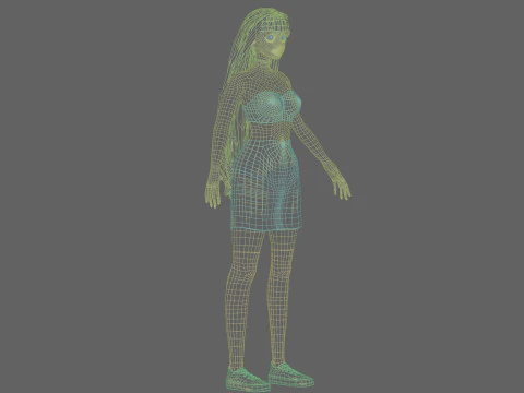 Cute Beautiful woman V26415 3D Model