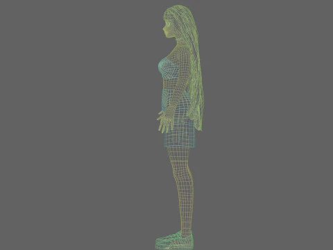 Cute Beautiful woman V26415 3D Model