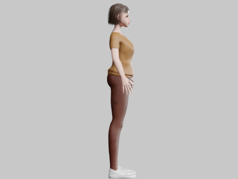 Cute Cartoon woman V24399 3Dモデル