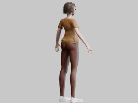 Cute Cartoon woman V24399 3Dモデル