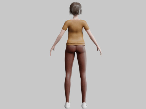 Cute Cartoon woman V24399 3Dモデル