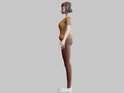Cute Cartoon woman V24399 3Dモデル